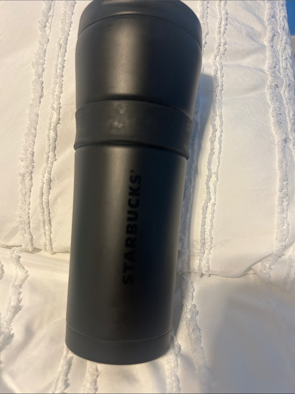 Starbucks Black Stainless Travel Mug with Grip Band